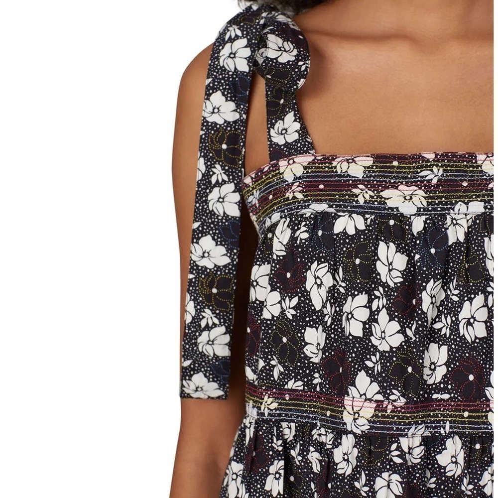 Warm big love rainbow floral square neck boho maxi dress - Picture 7 of 10